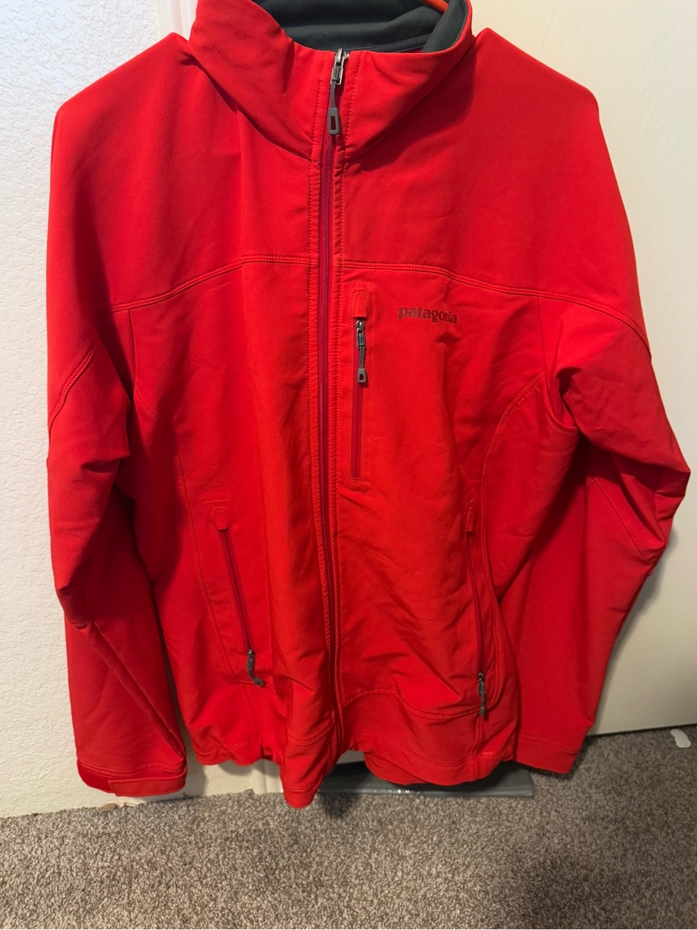 Patagonia Red and Black Softshell Jacket